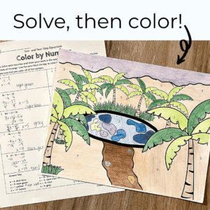 equations color by number