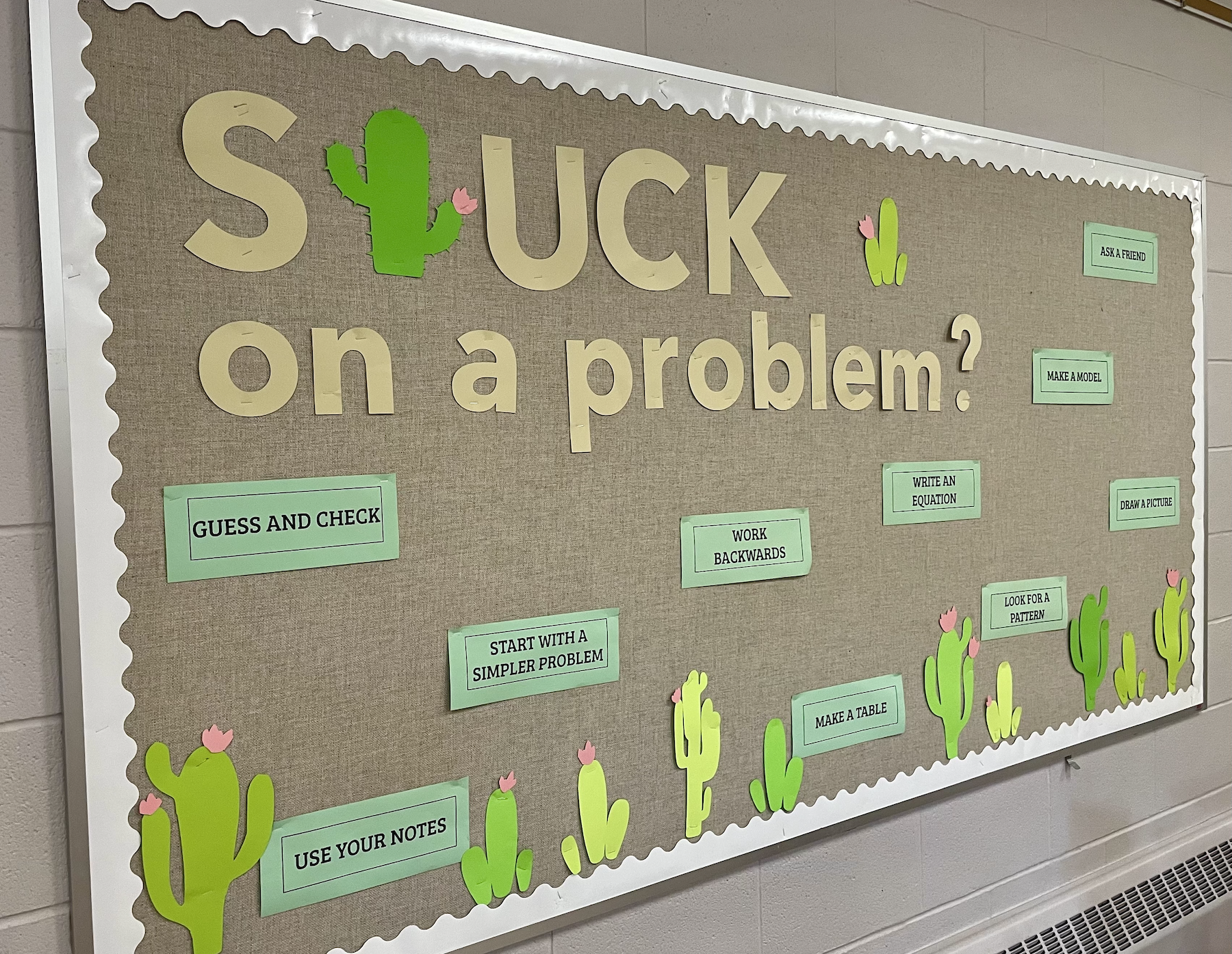 problem solving strategies bulletin board