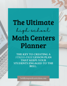 ultimate high school math centers planner