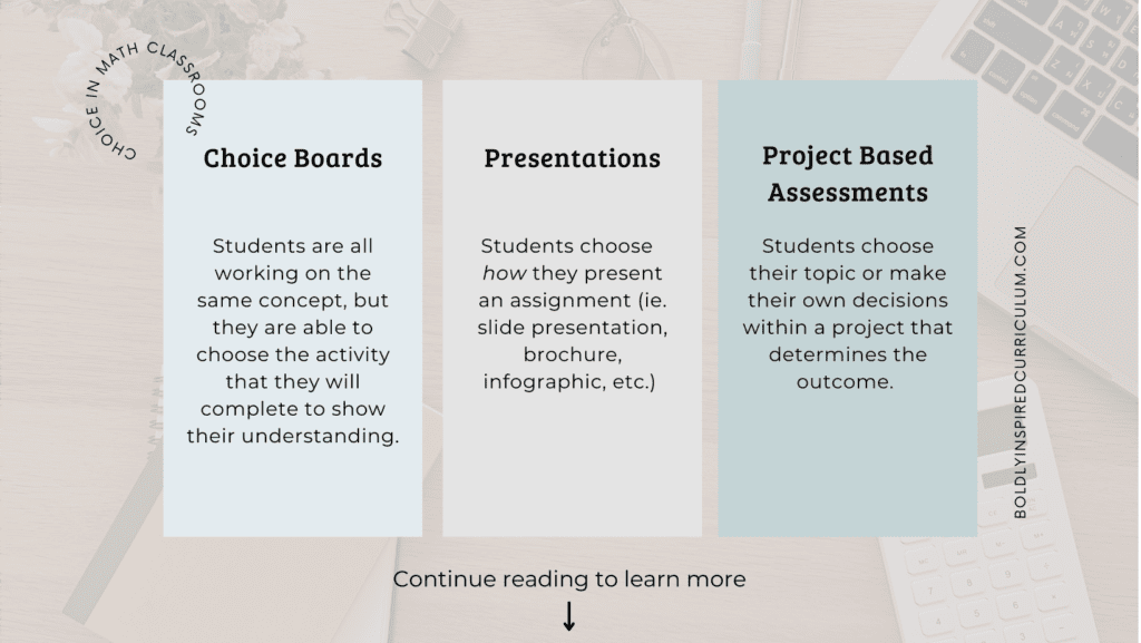 choice in high school math classrooms