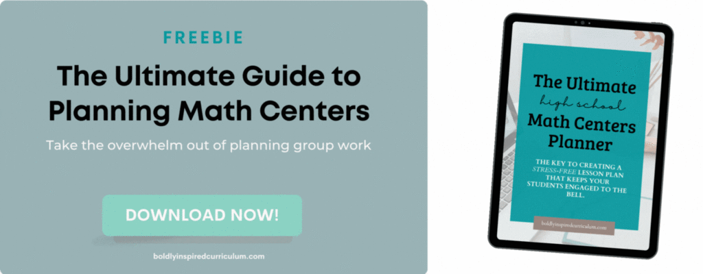 the ultimate guide to planning high school math centers