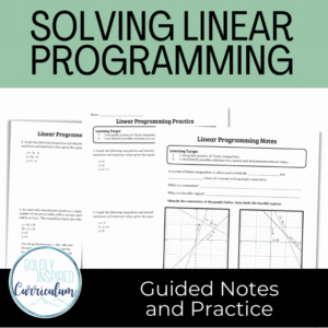 solving linear programming guided notes and practice