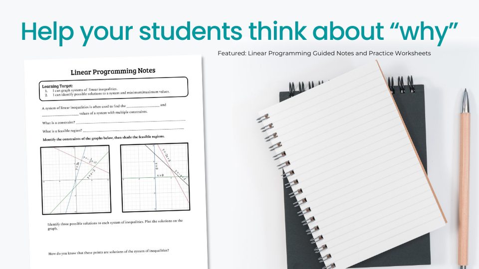 help your students think about "why" by using open ended questions in your math classroom