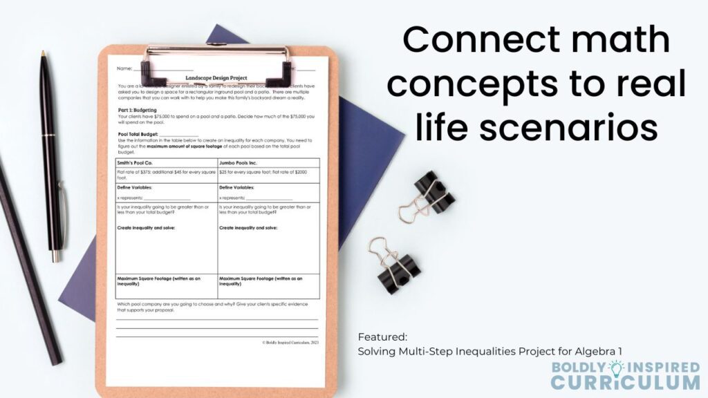 connect math concepts to real life scenarios to help your students increase critical thinking skills