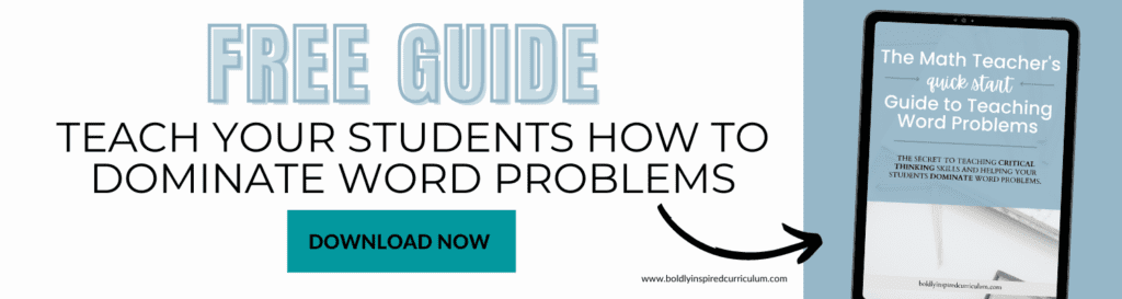 free guide: how to teach word problems and problem solving in math