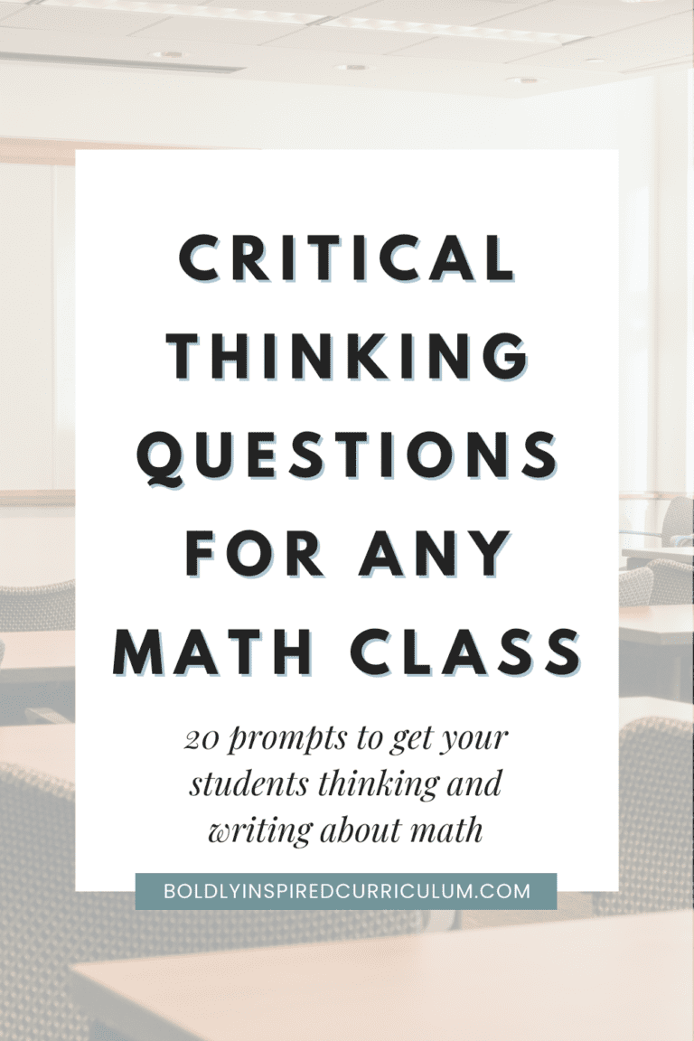critical thinking questions for any math class