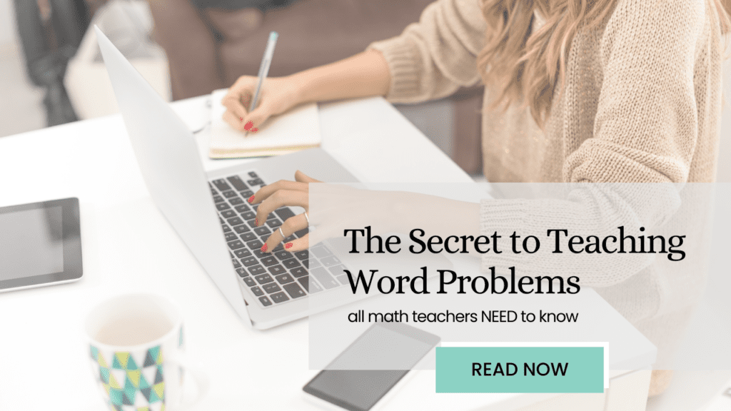 the secret to teaching word problems in high school math