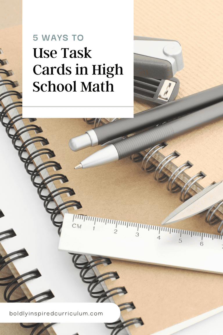 5 ways to use task cards in high school math