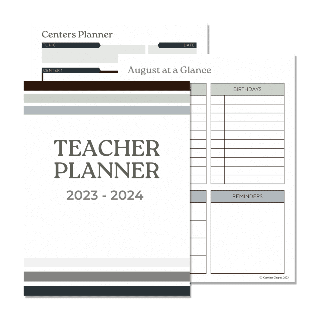 metals theme teacher planner