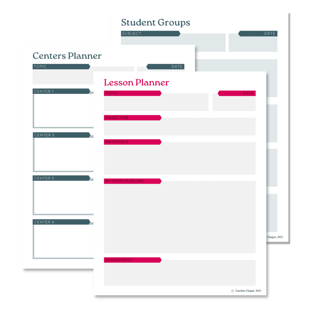 lesson planners