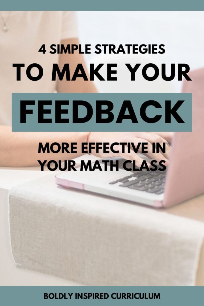 4 simple strategies to give effective feedback for students in math class