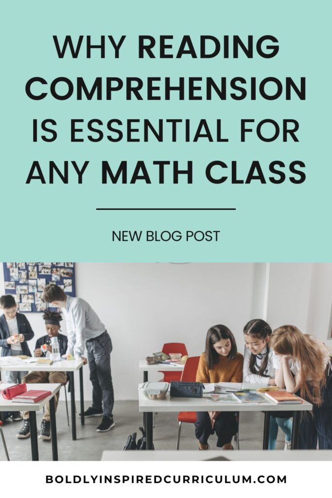 why reading comprehension is essential for any math class. new blog post.