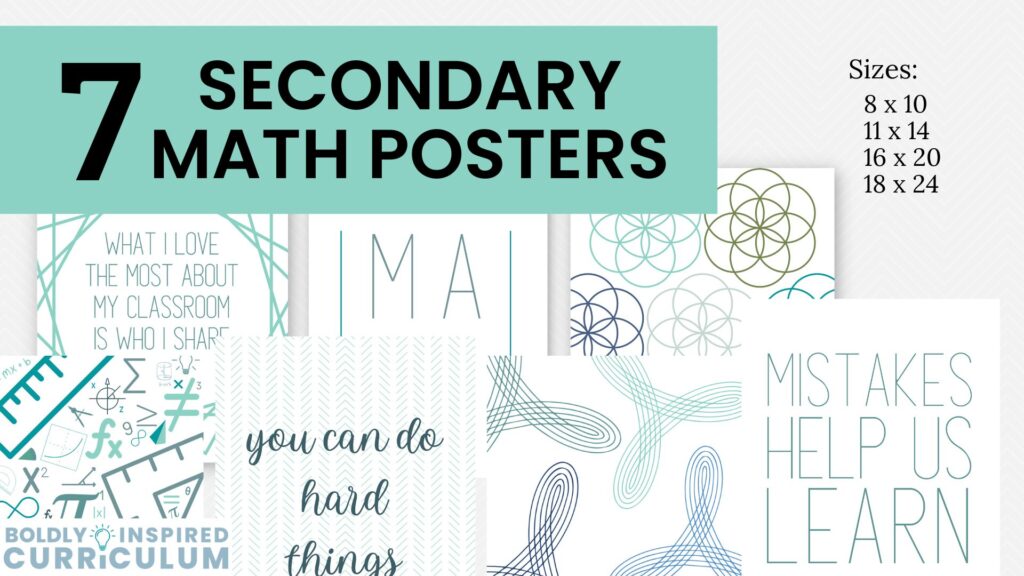 preview image of 7 secondary math posters