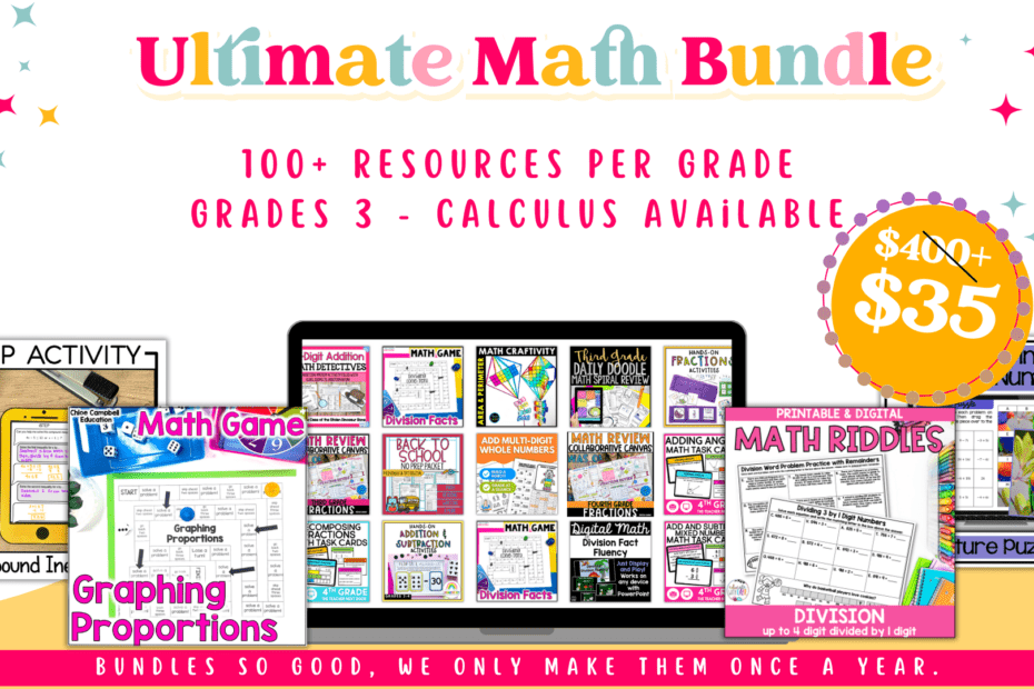 ultimate math bundle. 100+ resources per grade