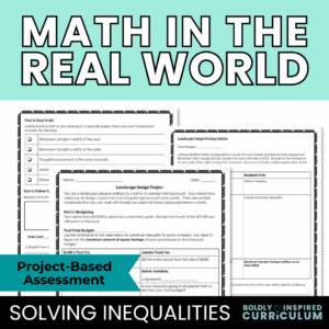 Solving Inequalities Real World Project