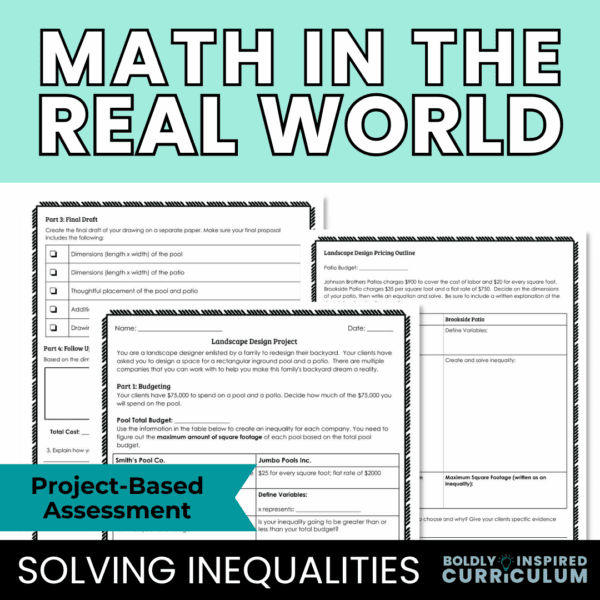 Solving Inequalities Real World Project