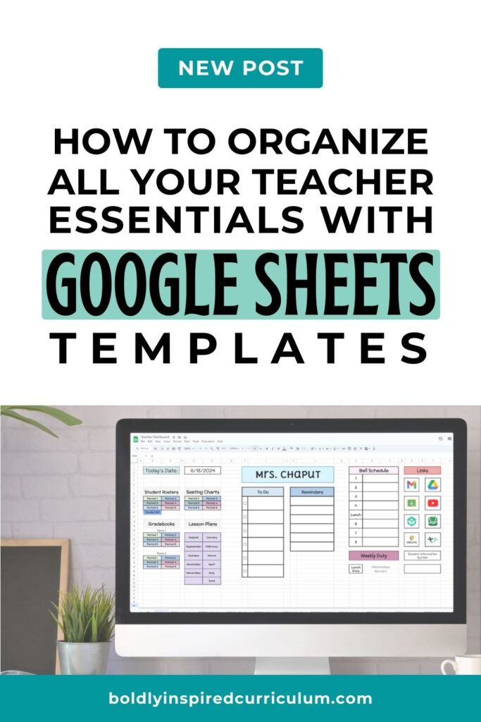 how to organize all your teacher essentials with google sheets lesson plan templates