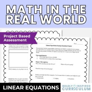 Writing and Graphing Linear Equations Project