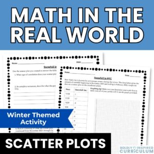 Winter Scatter Plots Real World Application