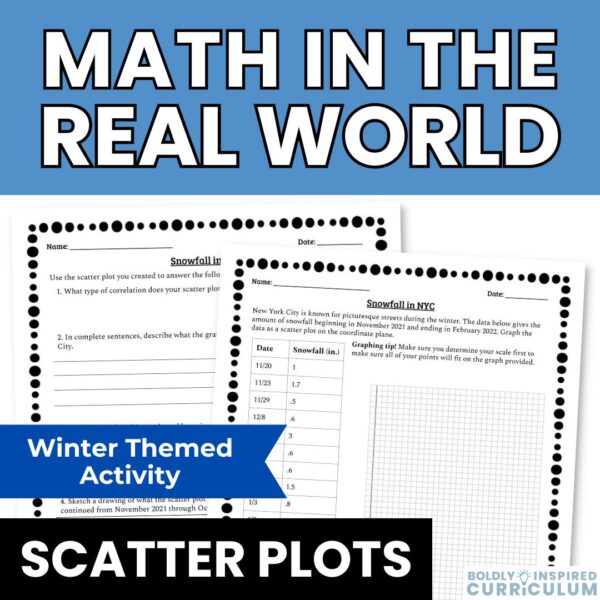 Winter Scatter Plots Real World Application
