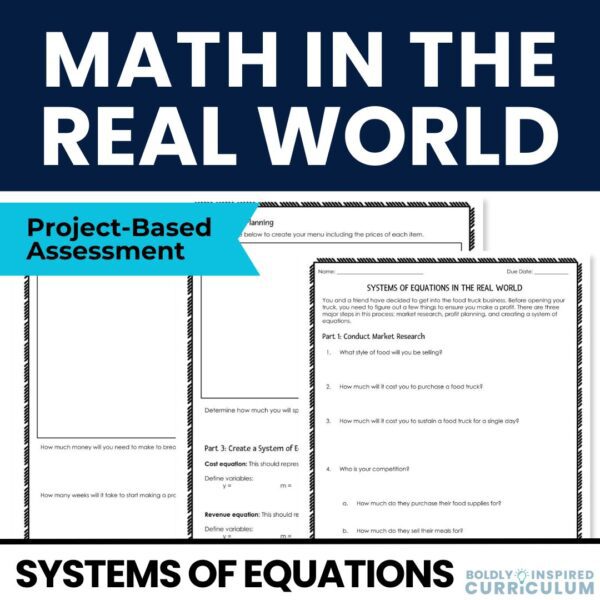 systems of equations project