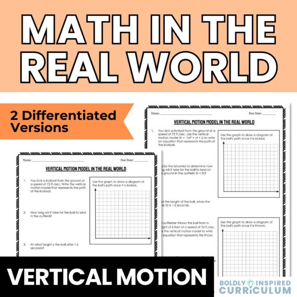 Vertical Motion Model Activity