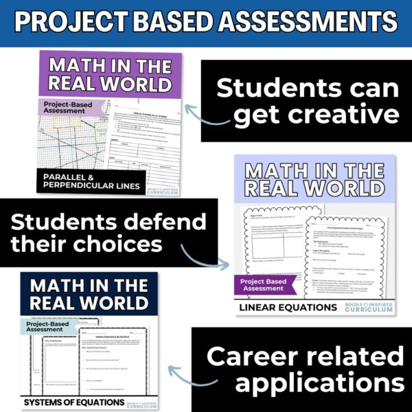 Algebra 1 Projects and Real World Applications Bundle - Image 3