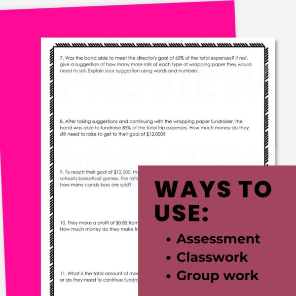 Ratios, Proportions, and Percents Word Problems - Image 4