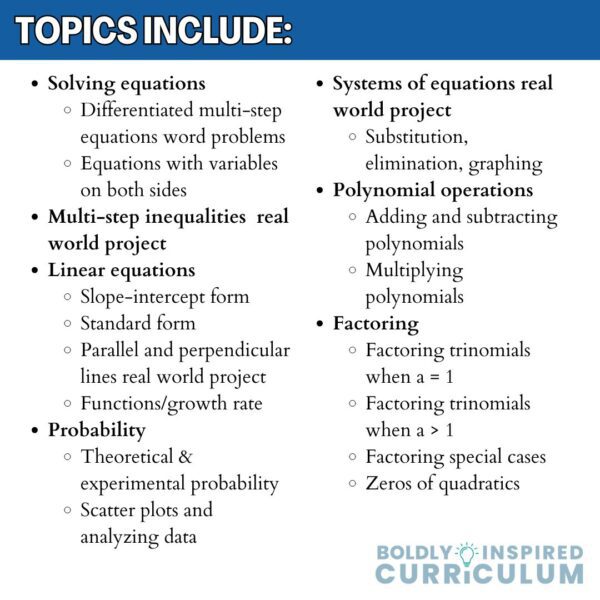 Algebra 1 Projects and Real World Applications Bundle - Image 4