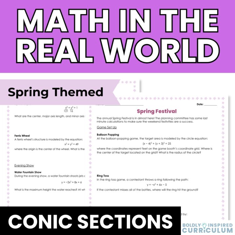 Conic Sections in Real Life Activity | Ellipses, Circles, Parabolas & Hyperbolas