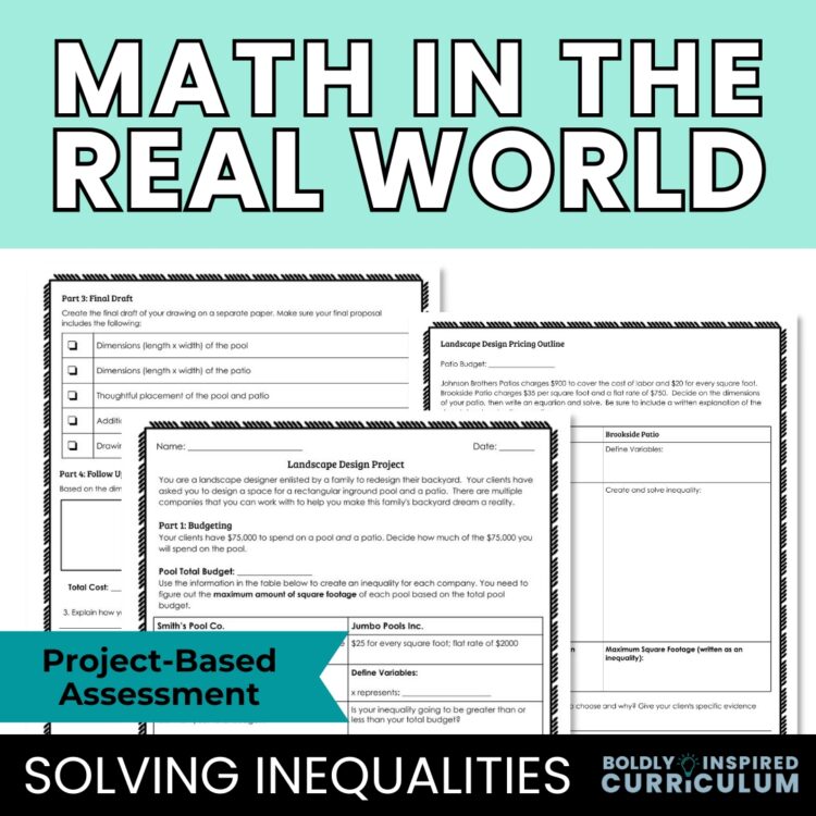 Solving Multi Step Inequalities Activity | 8th Grade Math or Algebra 1 Project