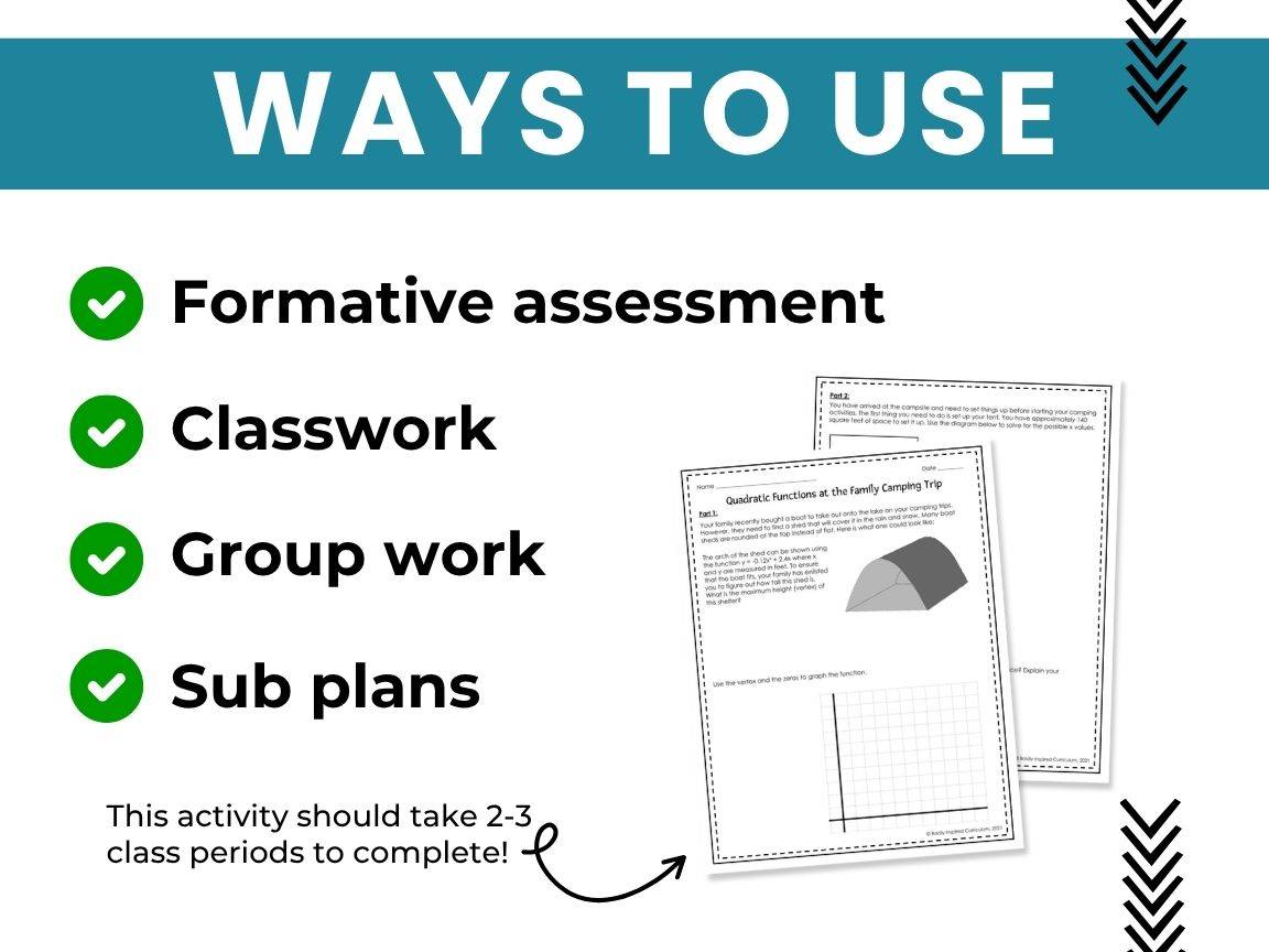 Solving Quadratic Equations End of Year Math Activity | Standard & Vertex Form - Image 4