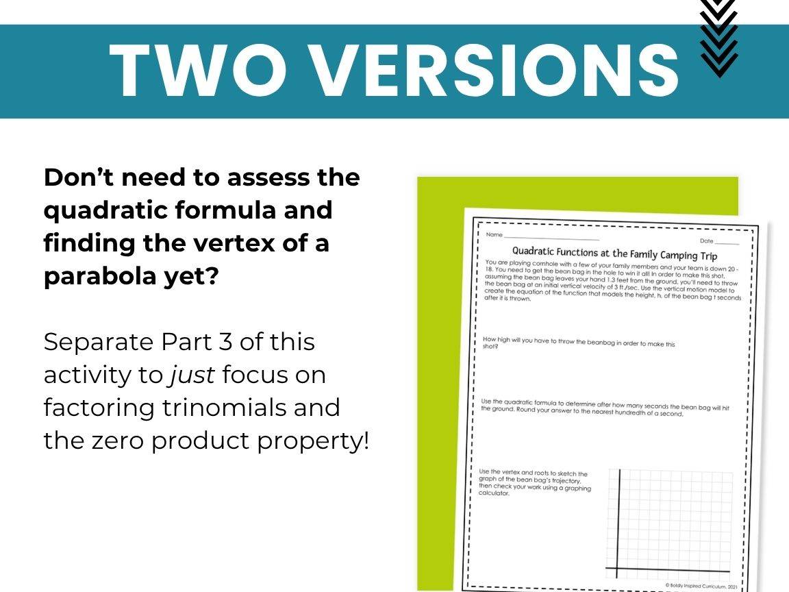 Solving Quadratic Equations End of Year Math Activity | Standard & Vertex Form - Image 5
