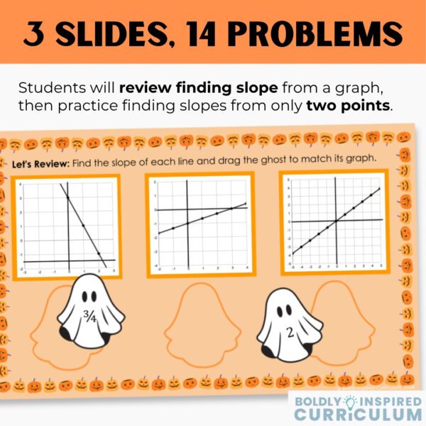 Finding Slope from Two Points Halloween Activity | Digital & Printable ...