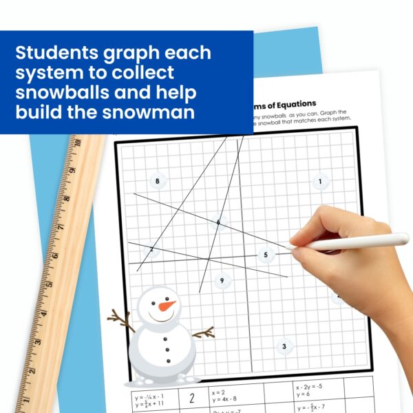 Christmas Solving Systems of Equations by Graphing | Winter Algebra 1 ...