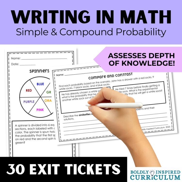 Simple and Compound Probability Warm Ups and Exit Tickets