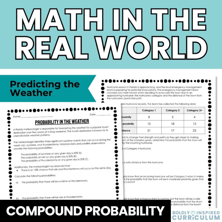7th Grade Math End of Year Project | Compound Probability Real World Activity