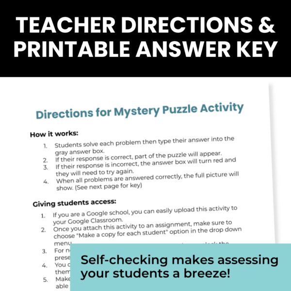Solving Multi Step Equations Digital Activity | Self-Checking Mystery ...