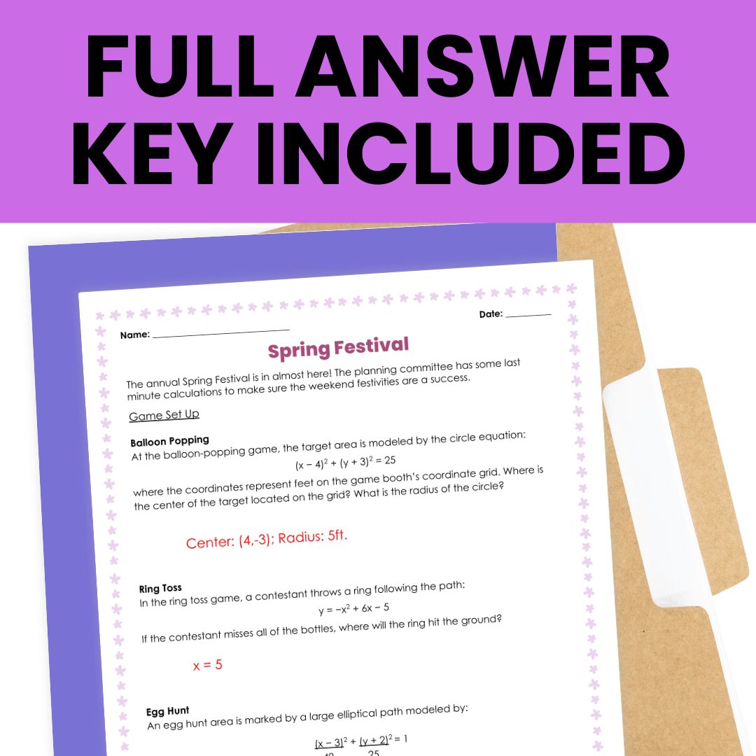 Conic Sections in Real Life Activity | Ellipses, Circles, Parabolas & Hyperbolas - Image 2