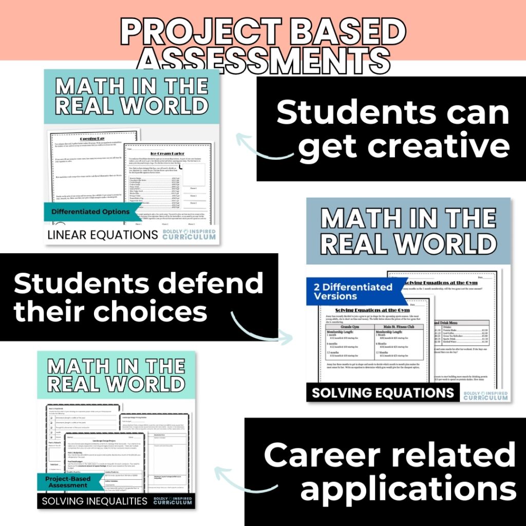 8th Grade Math End of Year Projects & Word Problems Bundle - Boldly ...