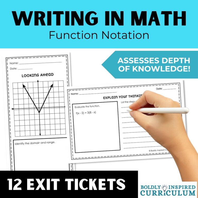Functions Exit Tickets for 8th Grade Math - Identifying and Evaluating Functions