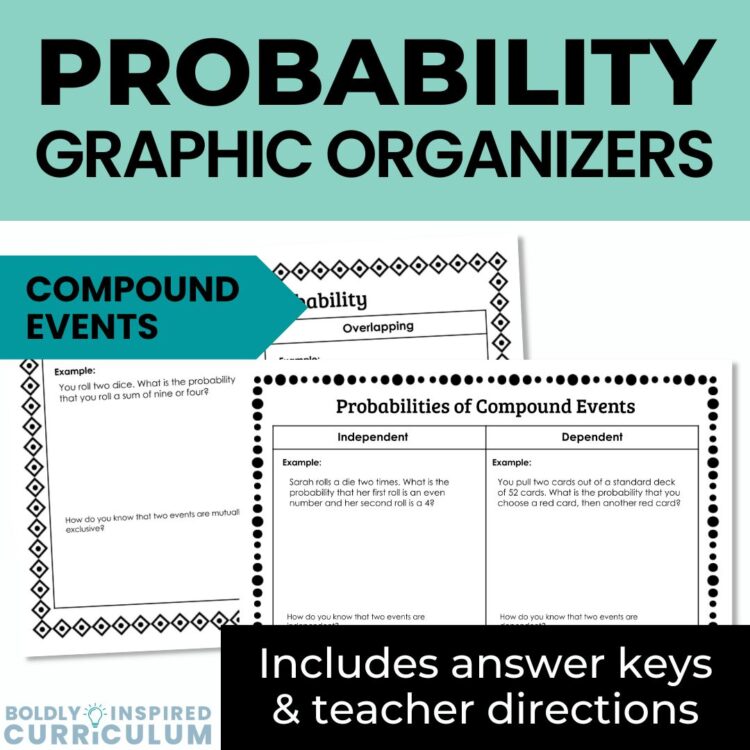 Compound Probability Notes & Graphic Organizers for 7th Grade Math