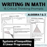 Systems of Inequalities & Linear Programming Warm Ups and Exit Tickets