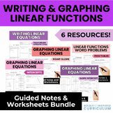 Writing and Graphing Linear Equations Notes and Worksheets | BUNDLE