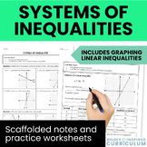 Solving Systems of Inequalities Notes & Worksheet | Graphing Linear Inequalities