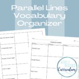 Parallel Lines Vocabulary Graphic Organizer