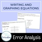 Writing and Graphing Equations Error Analysis