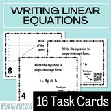 Writing Linear Equations Task Cards| Slope Intercept, Point Slope, Standard Form