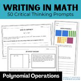 Polynomial Operations Exit Tickets & Warm Ups for Algebra 1