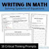 Solving Systems of Equations Warm Ups and Exit Tickets
